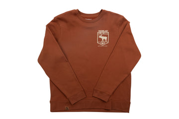 Long sleeve crew neck sweatshirt mosse print