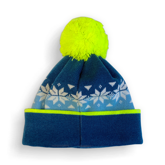 Tuque multicolore pompon logo - Enfants