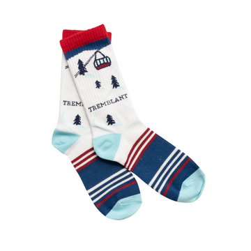 Chaussettes blanches motif gondoles - Tremblant