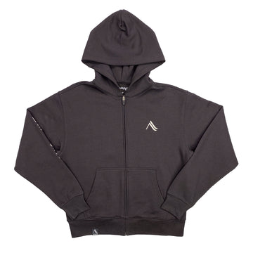 Women's long sleeves zipped hooded vest - Maple leaf patterned - Tremblant