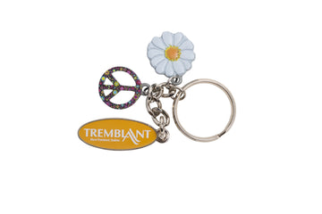 Porte-clé breloque paix et amour