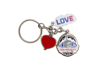 Porte-clé breloque cœur et télécabine