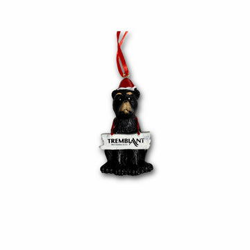 Ornement ours avec tuque du Père Noël