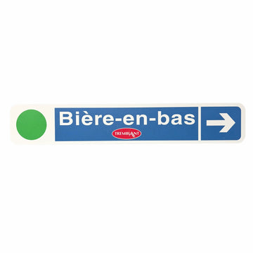 Bière-en-bas ski trail sign