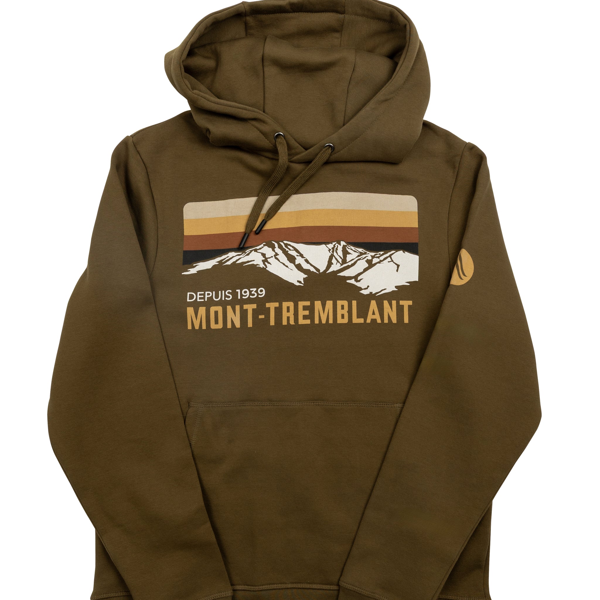 Sweat à capuchon - montagne enneigée couleurs dégradées