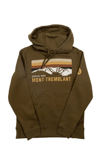 Sweat à capuchon - montagne enneigée couleurs dégradées