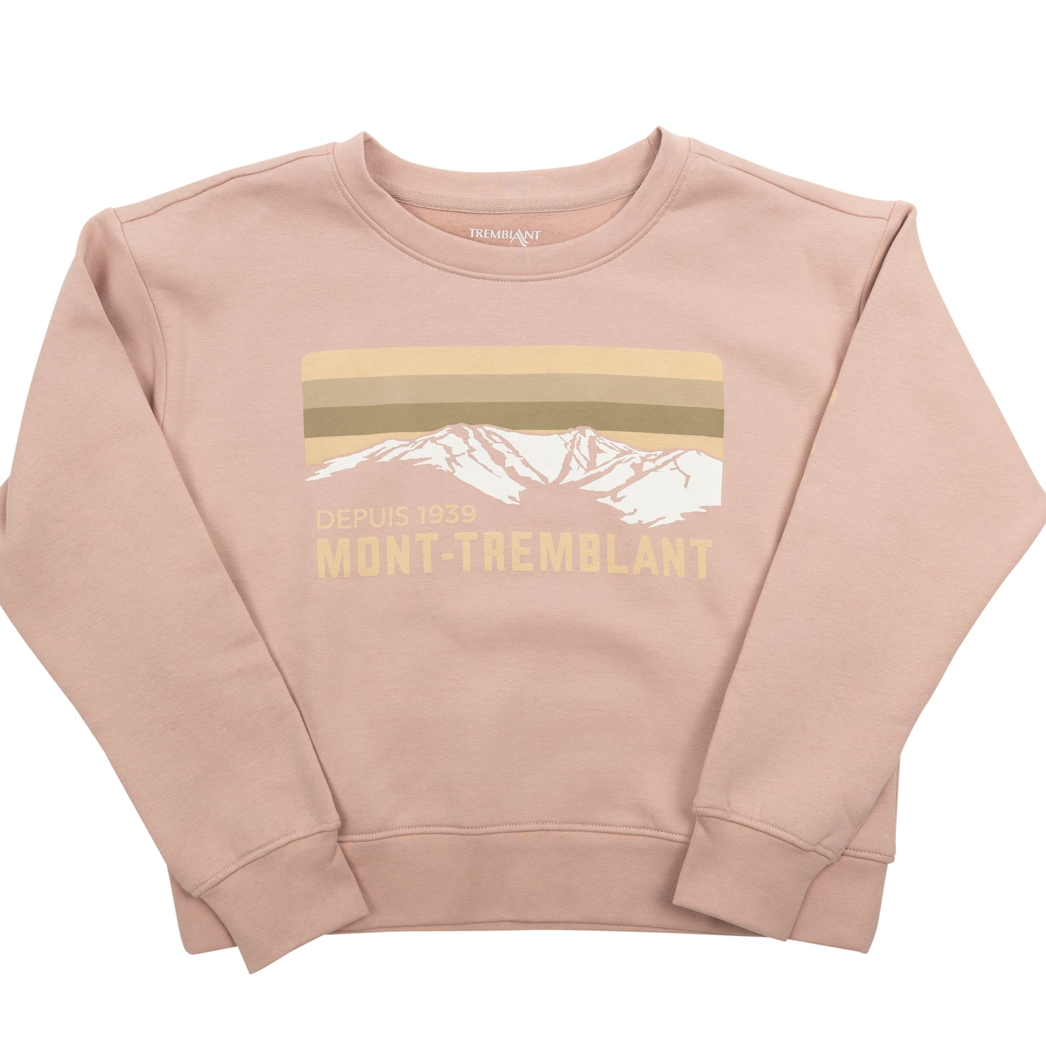 Sweat manches longues - montagnes enneigées et couleurs dégradées