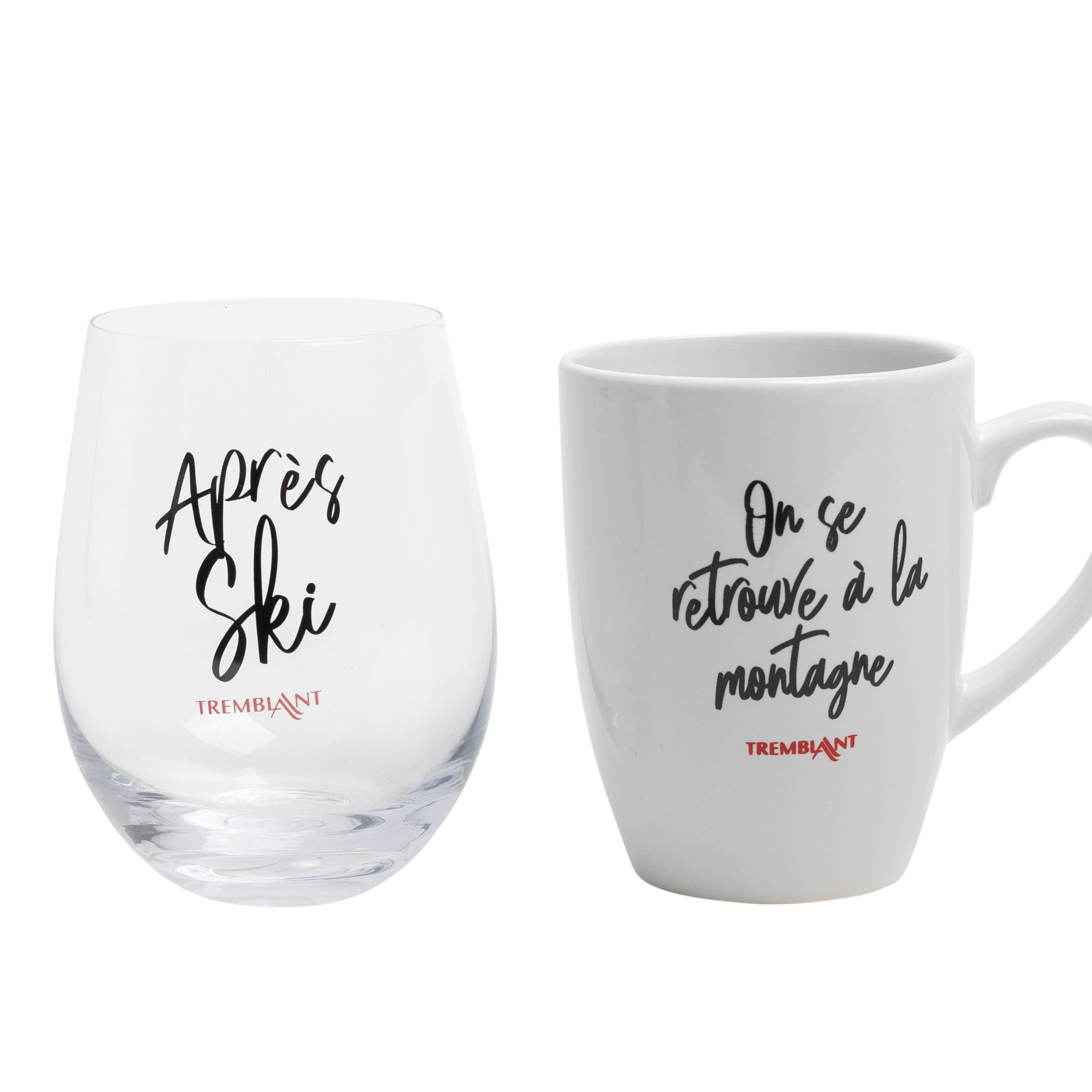 Ensemble verre à vin et tasse